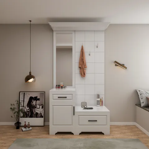 Cuier hol ZQD 109 Alb 113x43x205 cm