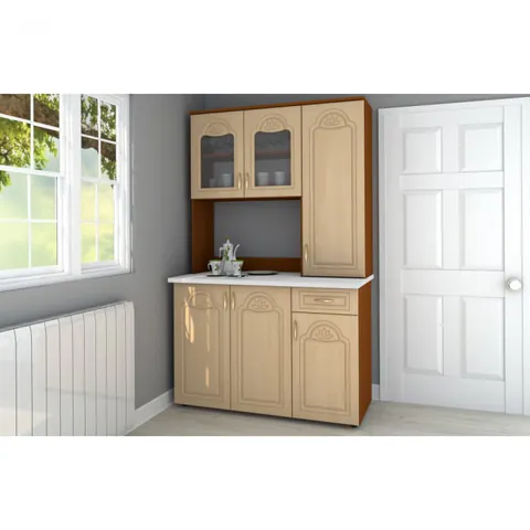 Dulap 120 UK MDF, 121x33 60x197 cm, Cires Mesteacan