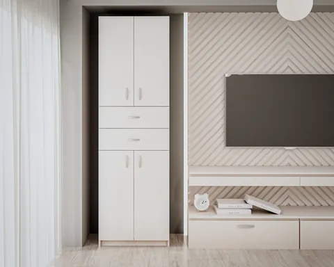 Dulap KSC-11 Ro, 60x37x196 cm, Alb