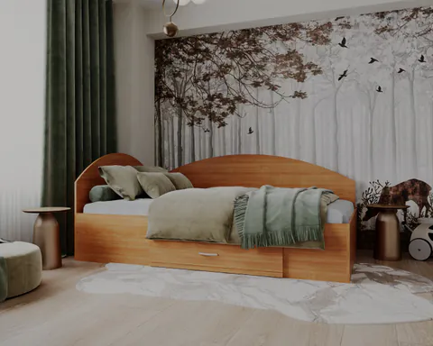 Set Pat Colt 120 cu Saltea MR Cires