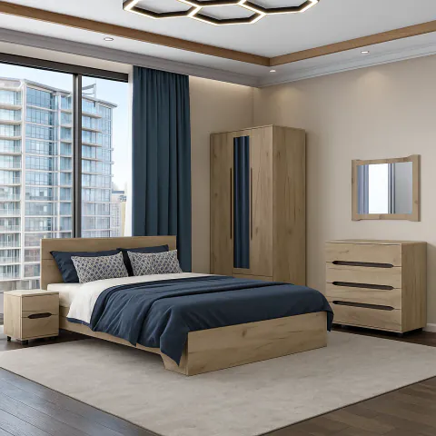 Dormitor Valencia Dulap 3 Usi Stejar k002