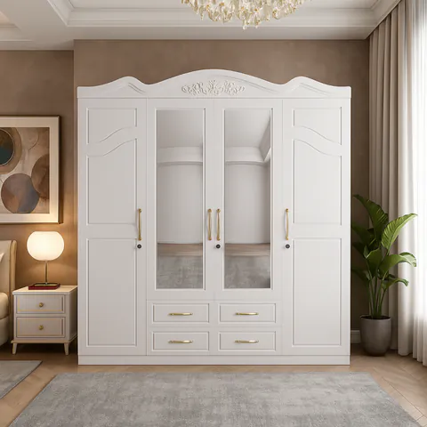 Dulap ZQW 034 MDF 4U 4S 20 Alb 200x52x215