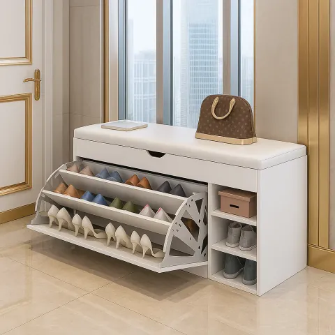 Pantofar 126 MDF White 100x30x51cm