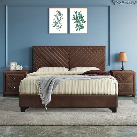 Pat tapitat Kring suport saltea inclus Maro 140x200 cm