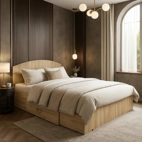 Set pat mijloc 160 + Saltea Bonnell Spuma, Sonoma