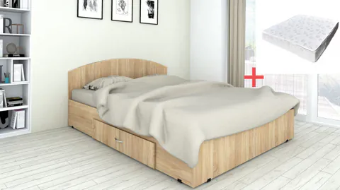 Set pat mijloc 90 cu saltea Torino Sonoma