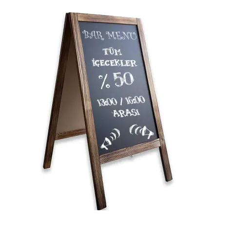 TABLA MENIU RESTAURANT, Dijon Homs, negru/natur, 100 x 50 cm