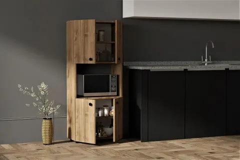 Dulap din pal, Beny Homs, nuc, 140 x 60 x 31.4 cm