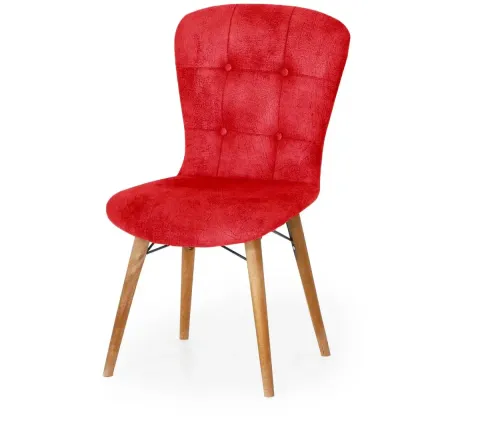 Resigilat:Scaun living tapitat rosu Beluga Homs