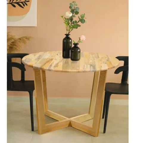 Masa rotund dining din lemn Homs, seria A-620,90 x 75 cm,30176