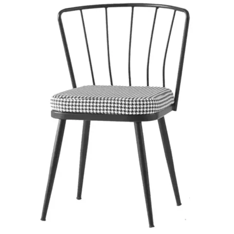 Scaun Fiona metal, balcon, terasa, bucatarie, birou, dining Homs, negru