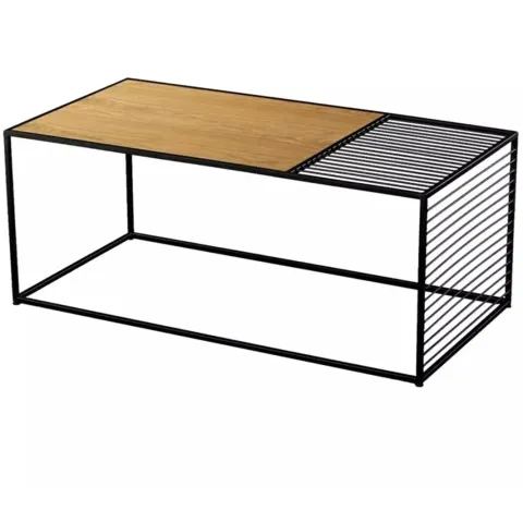 Masa de cafea Deco Homs,seria D-710,100 x 40 x 55cm, nuc/negru