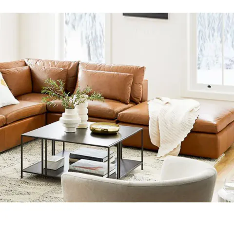 Masa de cafea Deco Homs,seria D-710,80 x 80x 40 cm, negru,0015