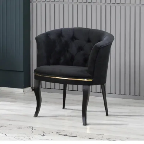 Fotoliu Milano, negru, picioare negru, Homs