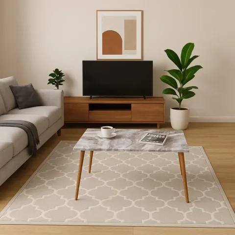 Masa de cafea PacoHoms 72 x 45 x 42 cm, Marmorat