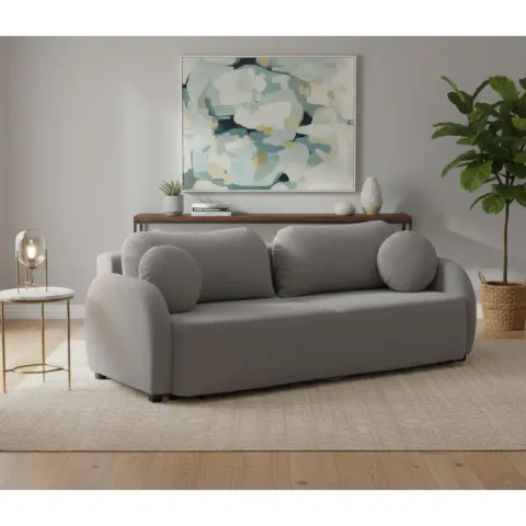 Canapea extensibila 3 locuri cu lada 226 cm – stofa– Nova