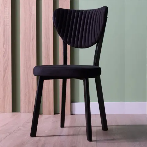 Scaun Barton, negru, profil din metal