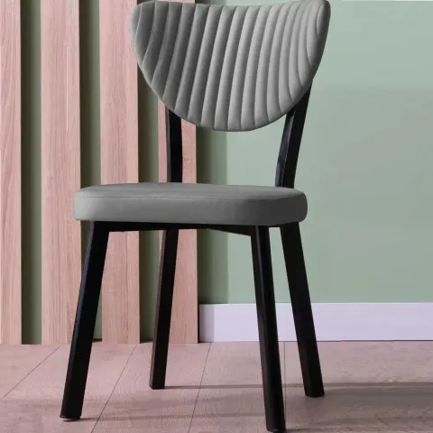 Scaun Barton, gri, profil din metal