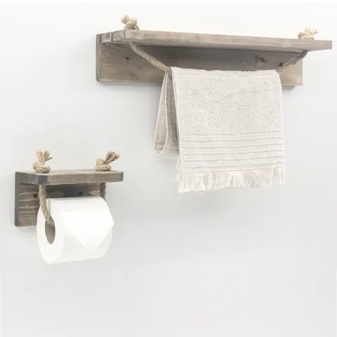 set suport prosoape baie din lemn,serie wood, Homs, 700029