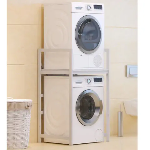 Suport raft alb pentru mașină de spălat și uscător