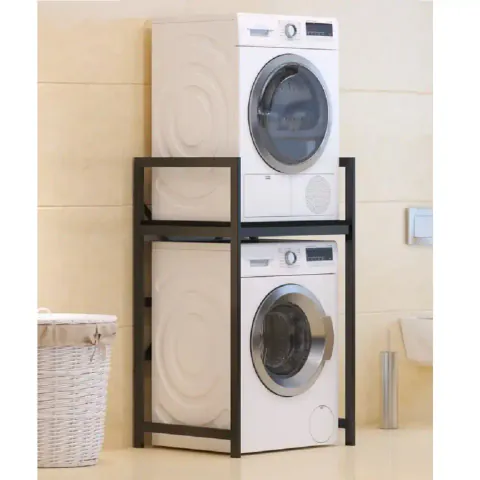 Suport raft pentru mașină de spălat și uscător,negru