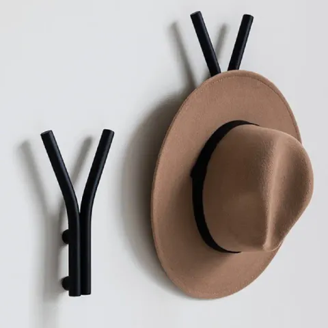 Cuier cu agatatori , V45, 25 x 6 x 23 cm,negru