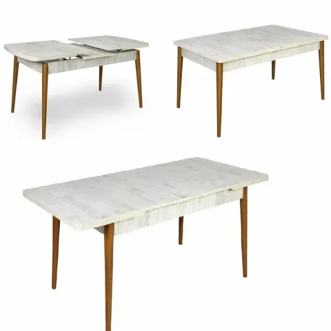 Resigilat:Masa extensibila Dining Homs bej maro 170 x 80 cm