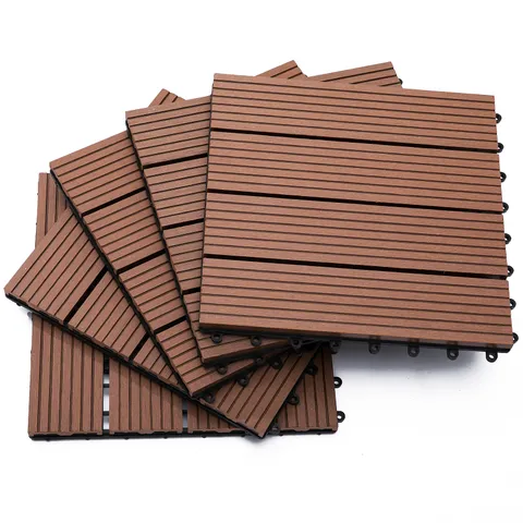 Outsunny set gresie de gradina, 30x30x2.2cm, maro | Aosom Romania