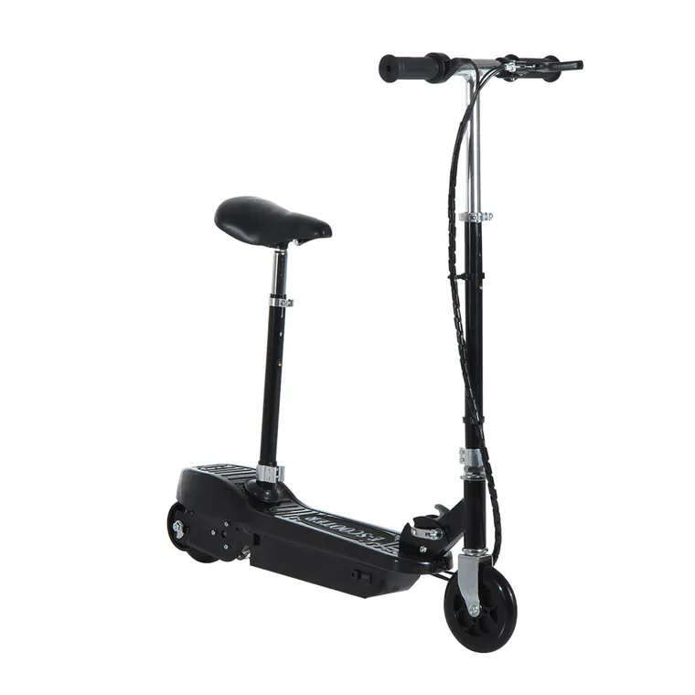 HOMCOM Trotineta Electrica cu Sa pentru Copii Pliabila 120W, Negru | Aosom Romania