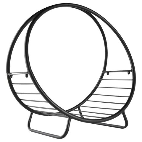 Outsunny Suport pentru lemne de foc Suport lemne in forma de cos design ridicat Greutate maxima 15 kg, negru 45x29.5x47cm | Aosom Romania