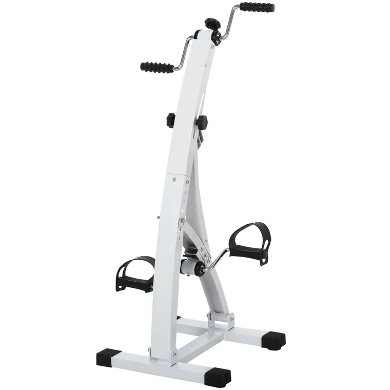 bicicleta fitness, cu pedale, reglabila, cu 6 niveluri, HOMCOM Pedale Picioare si Brate Manual | Aosom Romania