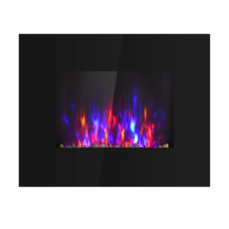 Semineu electric, soba electrica, incalzitor pentru interior cu electricitate, efect de flacara 65x11.4x52 cm, negru HOMCOM | Aosom RO