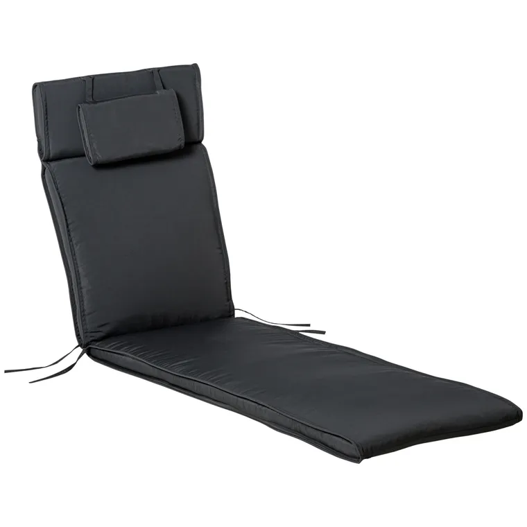 Outsunny Saltea pentru Șezlong, Design Modern, Confortabilă și Ușor de Întreținut, 198x53x5cm, Gri | Aosom Romania