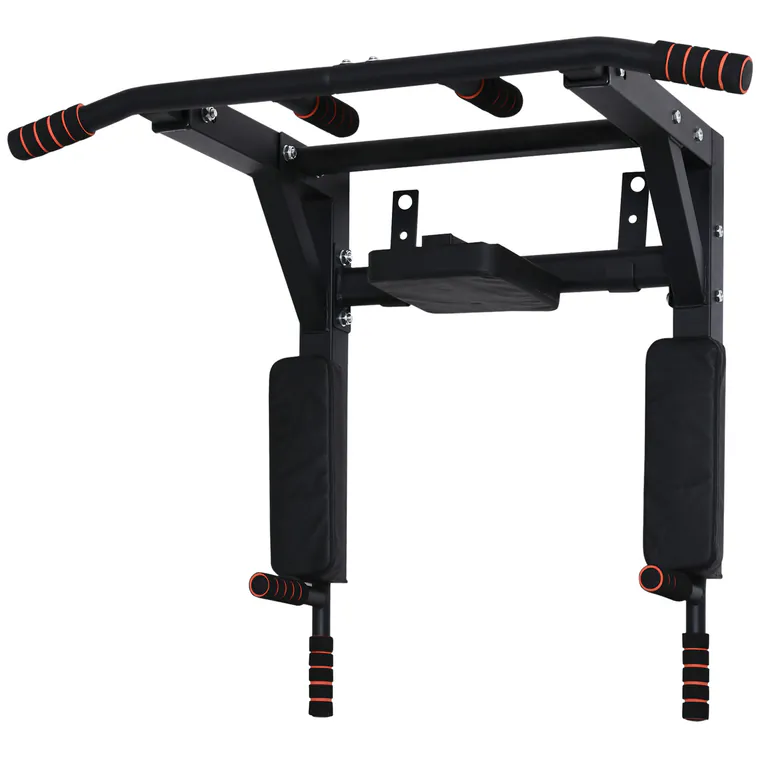 HOMCOM bara de tractiuni din otel, 93x72x48 cm, negru | AOSOM RO