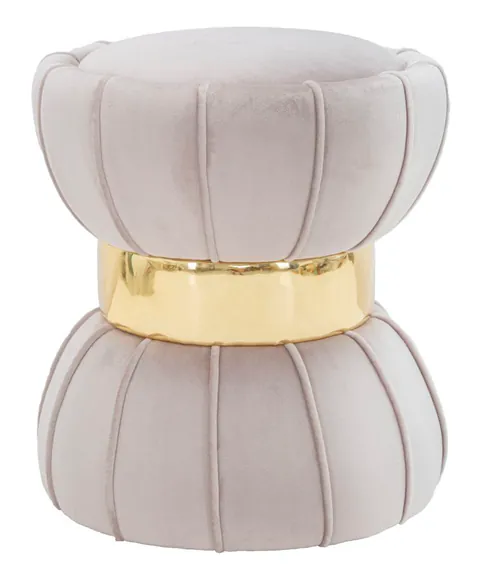 Mauro Ferretti Taburet Flori Gri cm Ø 40X44 | Aosom Romania