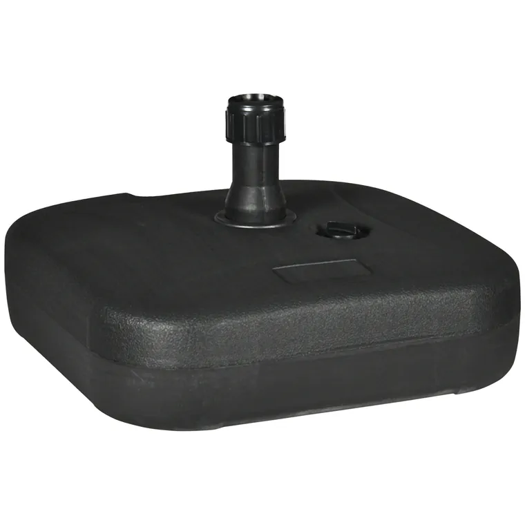 Outsunny Suport Umbrelă de Grădină cu Bază de Umplere Apă/Nisip HDPE Rezistent la Intemperii 46x45x26cm Negru | Aosom Romania