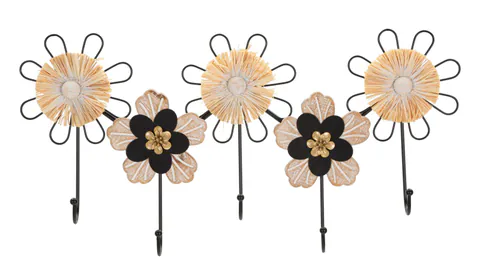 Mauro Ferretti Umeraș De Perete Fier,Lemn Și Rafia cm 61X5,5X30,5 | Aosom Romania