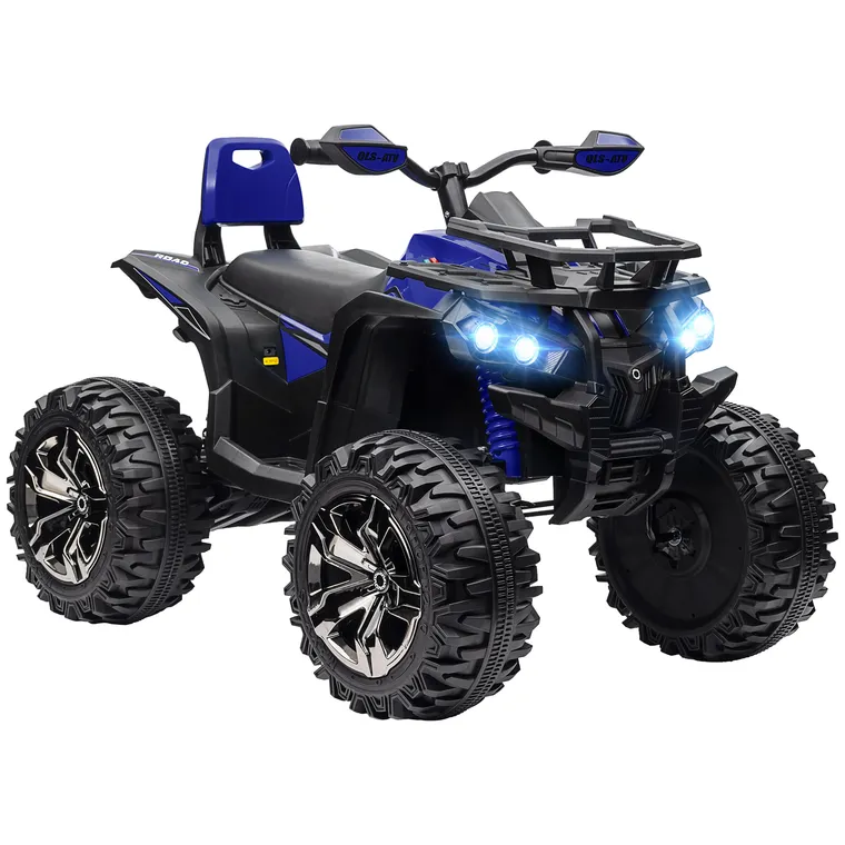 HOMCOM ATV Electric pentru Copii 3-5 Ani, Motocicletă Electrică pentru Copii cu Muzică, 100x65x73 cm, Albastru | Aosom Romania
