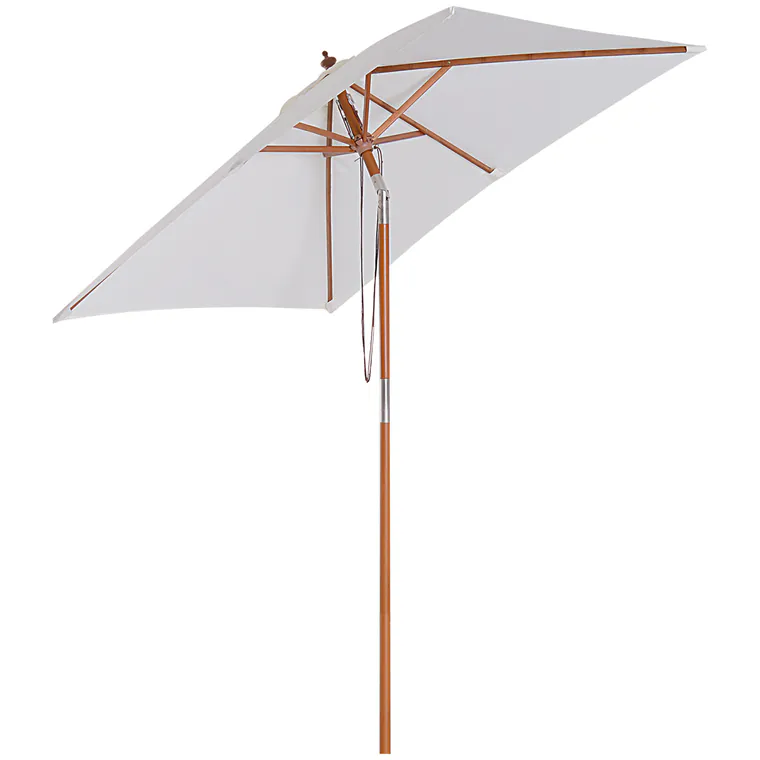 Outsunny Umbrelă de Grădină cu Mecanism de Înclinare, Design Clasic, 2x1.5m, Bej | Aosom Romania