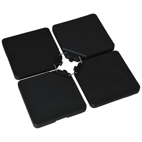 Outsunny Bază pentru Umbrelă cu Braț de 4 Piese, Se Umple cu Apă sau Nisip, Ideală pentru Umbrele cu Bază în Cruce, Negru | Aosom Romania