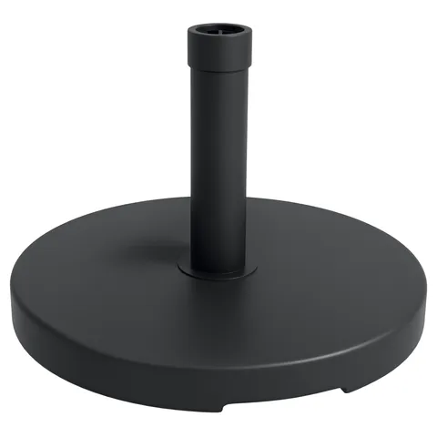 Outsunny Bază pentru Umbrelă de Grădină din HDPE și Ciment cu Manivelă Integrată, Ø46,5x31 cm, Negru | Aosom Romania