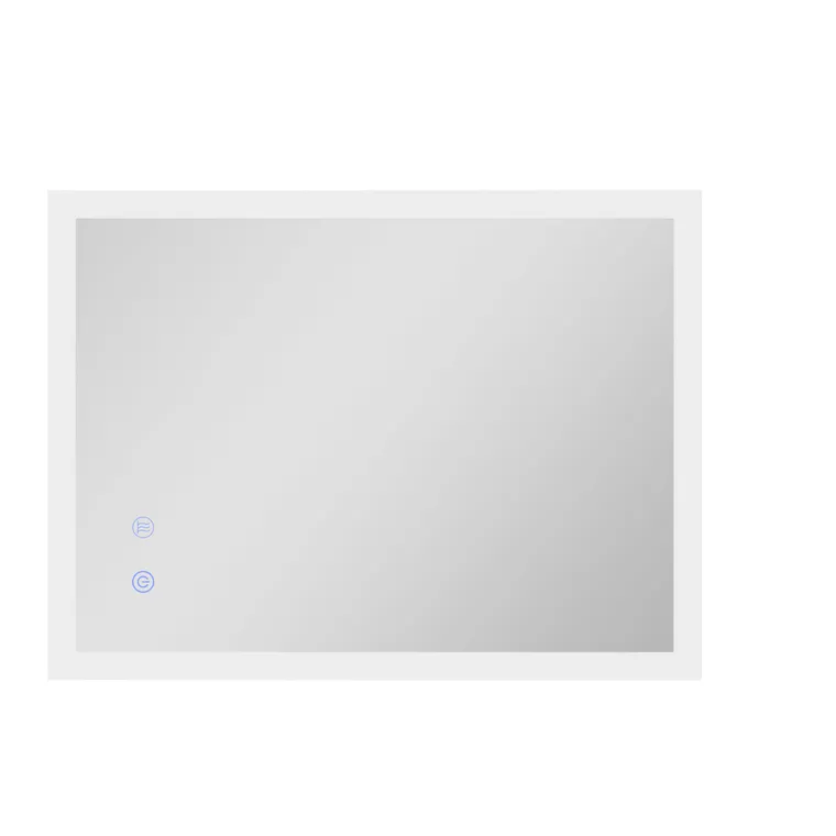 Kleankin Oglinda LED, Oglinda de Machiaj de Perete cu 3 Lumini, 800x600mm, Tactilă, Anti-Ceță, Montare Orizontală/Verticală | Aosom Romania