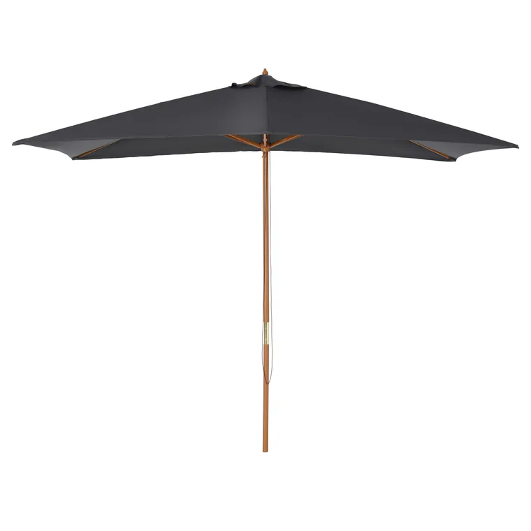Outsunny Umbrelă de Grădină cu Frânghie și Orificii de Ventilație, 2.95x2x2.55 m, Gri Închis | Aosom Romania