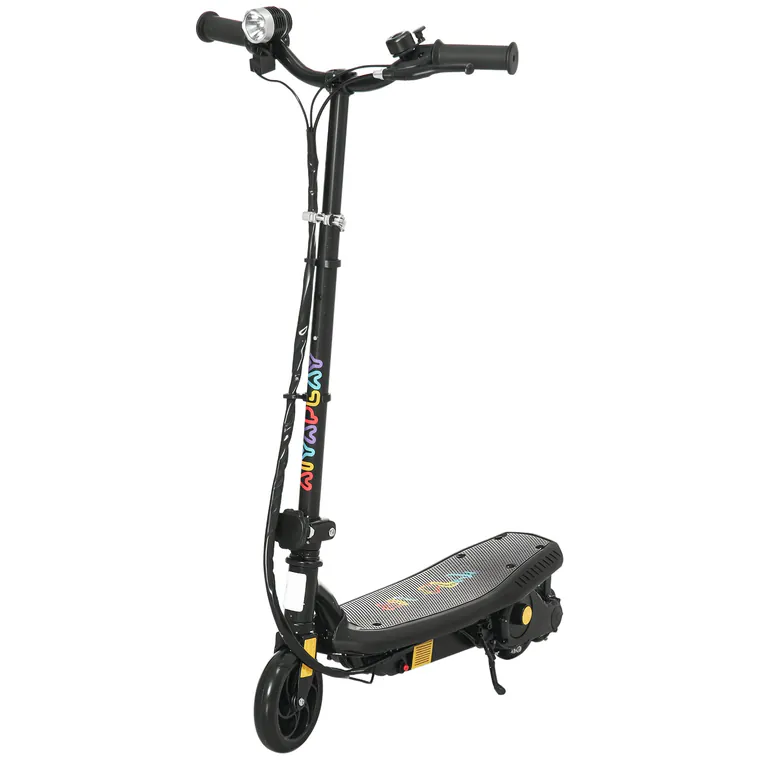 HOMCOM Trotinetă electrică 120 W pliabilă pentru copil 7-14 ani 12 km/h maxim autonomie 10 km maxim negru | Aosom Romania