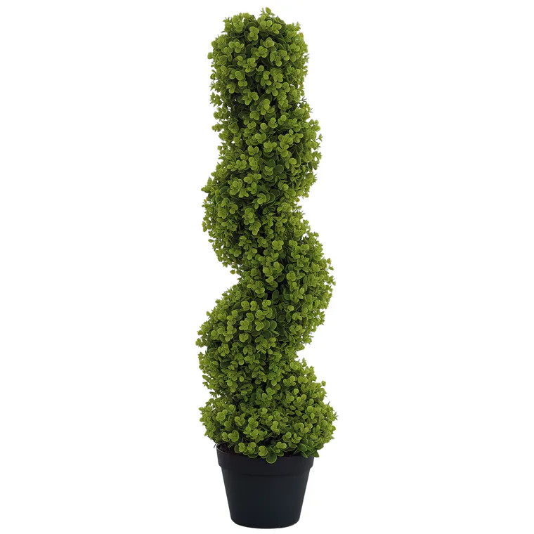 HOMCOM Plantă Artificială Eucalipt Spiralat cu Ghiveci Inclus Rezistent la Raze UV, Ø17,5x90 cm, Verde | Aosom Romania