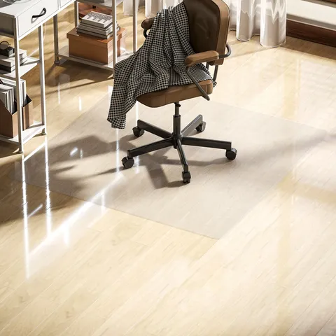 HOMCOM Covoraș Transparent din Plastic pentru Scaun de Birou, 120x120 cm | Aosom Romania