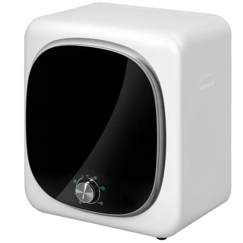 HOMCOM Uscător de rufe cu evacuare electric 800 W 4 Kg cu 5 moduri de uscare, cuva din oțel inoxidabil, încărcare frontală | Aosom Romania