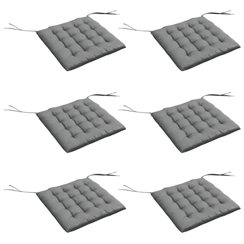 Outsunny Set de 6 perne pentru scaune de grădină, Perne exterior capitonate, confort ridicat cm cu atașări, dim. 40L x 40l cm | Aosom Romania