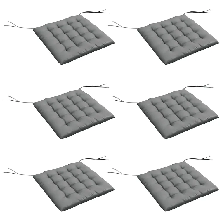 Outsunny Set de 6 perne pentru scaune de grădină, Perne exterior capitonate, confort ridicat cm cu atașări, dim. 40L x 40l cm | Aosom Romania