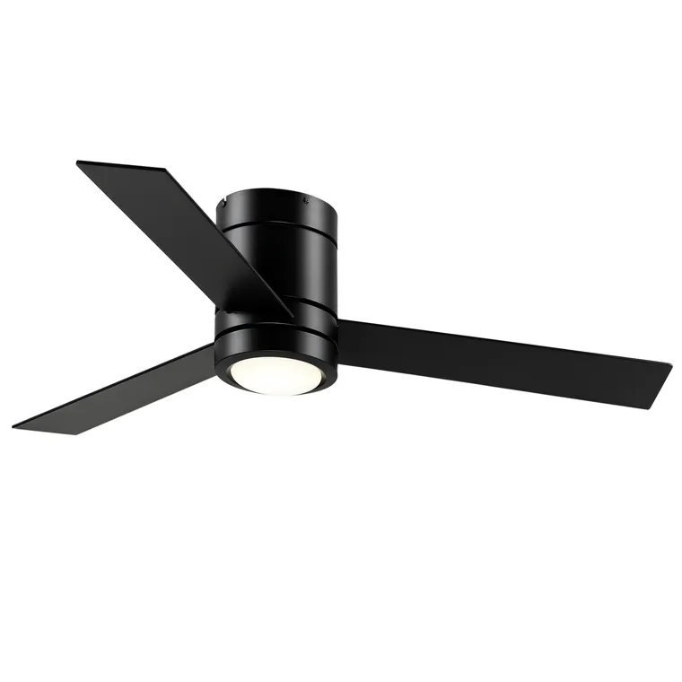HOMCOM Ventilator de tavan 2 în 1 cu lumina LED 3 viteze silentios - telecomandă - diametru 112 cm, negru | Aosom Romania